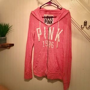 ✨PRICE REDUCED✨VS Love Pink Zip-Up Sweatshirt